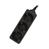 Régua Ewent EW3959 Power Strip 3 Tomadas Schuko 16A Preta image