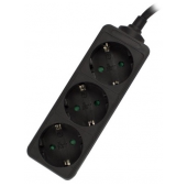 Régua Ewent EW3959 Power Strip 3 Tomadas Schuko 16A Preta image