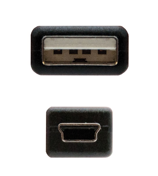 Cabo NanoCable USB 2.0 Type-A M p/ mini-USB M 1.8m Preto 3