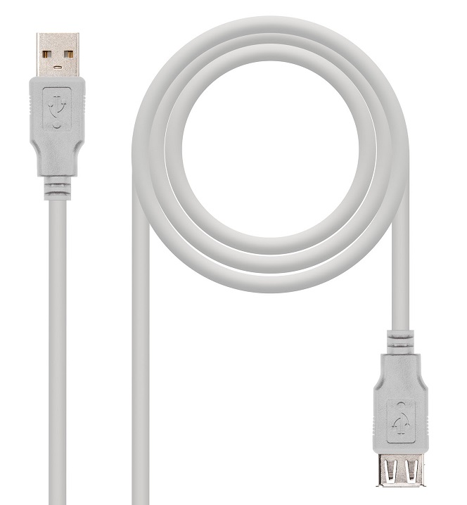 Cabo NanoCable Extenso USB 2.0 Type-A M p/ Type-A F 1.8m Branco 1