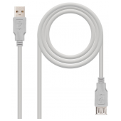 Cabo NanoCable Extensão USB 2.0 Type-A M p/ Type-A F 1.8m Branco image