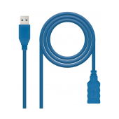 Cabo NanoCable USB 3.0 Type-A M p/ Type-A F 2m Azul image