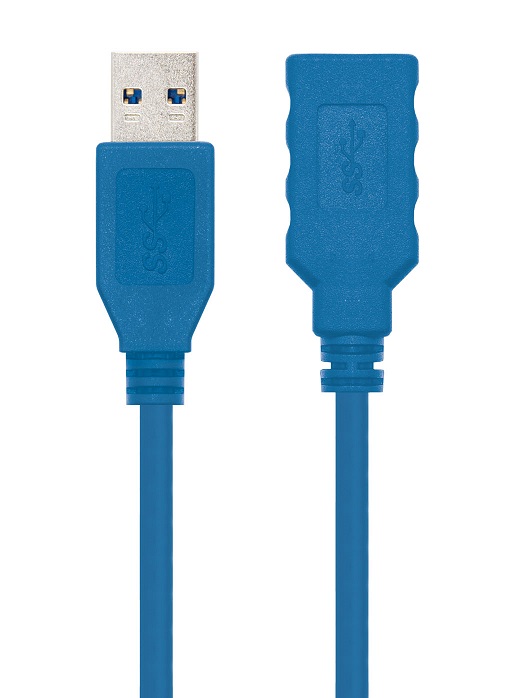 Cabo NanoCable USB 3.0 Type-A M p/ Type-A F 2m Azul 2
