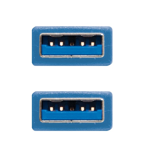 Cabo NanoCable USB 3.0 Type-A M p/ Type-A M 1m Azul 3