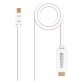 Cabo adaptador NanoCable Mini-DisplayPort M p/ HDMI M.2m Branco image