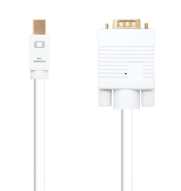 Cabo adaptador NanoCable Mini-DisplayPort M p/ VGA M 2m Branco 2