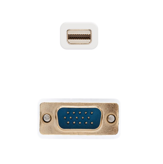 Cabo adaptador NanoCable Mini-DisplayPort M p/ VGA M 2m Branco 3