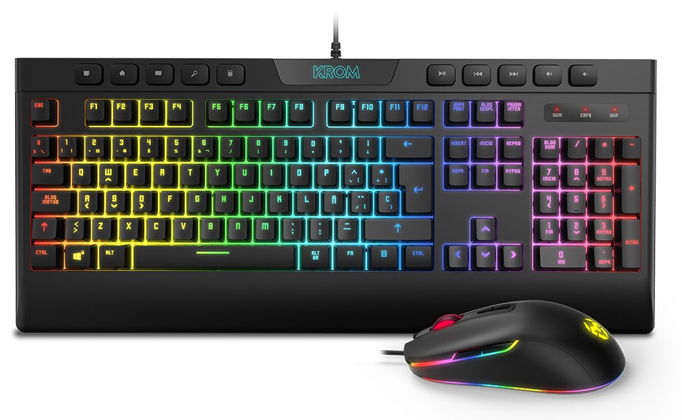 Teclado e Rato Krom Kalyos RGB PT 1