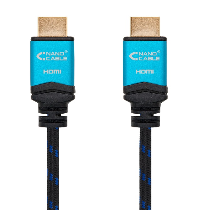 Cabo HDMI 2.0 NanoCable High Speed M/M 5m Preto/Azul 2