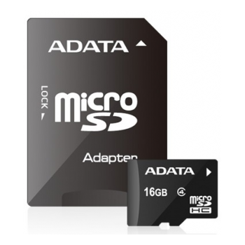 Carto de Memria Adata 16GB microSDHC Classe 4 c/adap 1